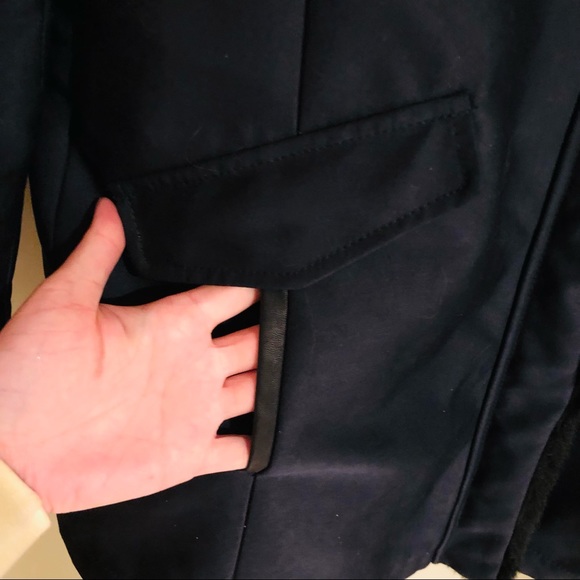 Zara Basic Navy Coat - Picture 5 of 11